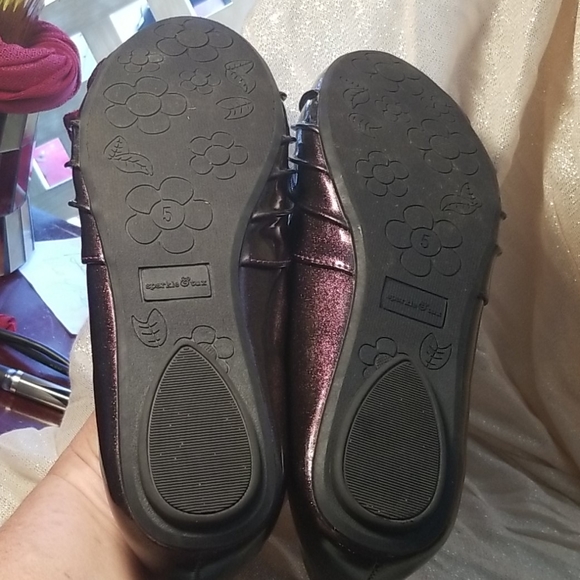 Sparkle & Tux Ladies Purple Flats Shoes 5/6 M - Picture 5 of 5
